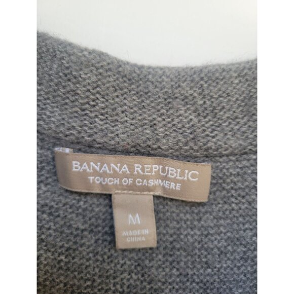 Banana Republic Gray Mock Neck “A Touch of Cashmere” Sweater Size M Office Wear - Picture 7 of 9